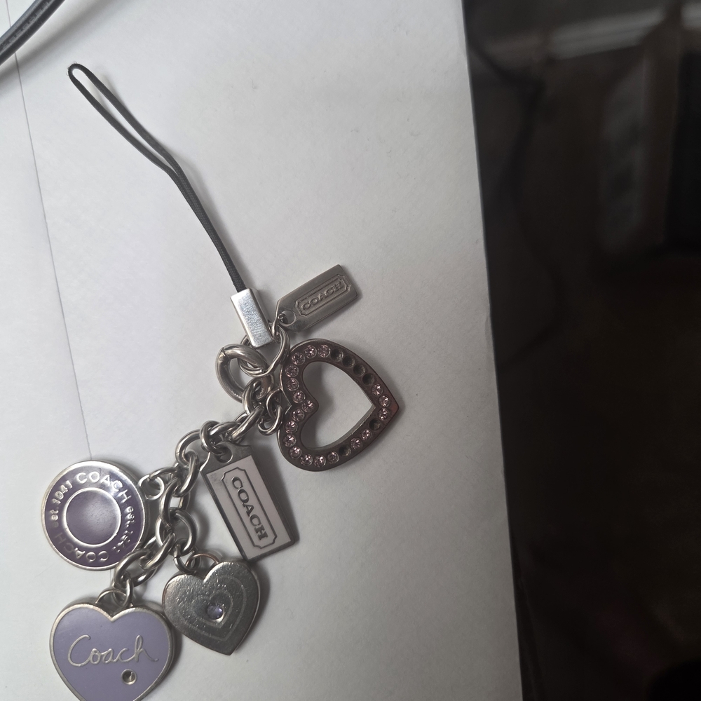 Coach Purple and Silver Charm Keychain - Picture 2 of 2